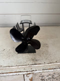 4-blade heat-powered wood stove fan