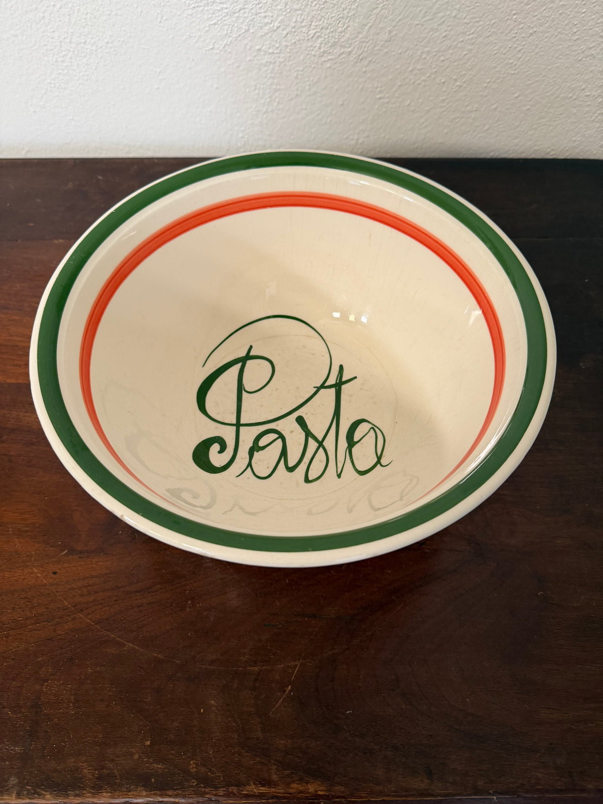 Vintage Ceramic Pasta Bowl Made In Italy