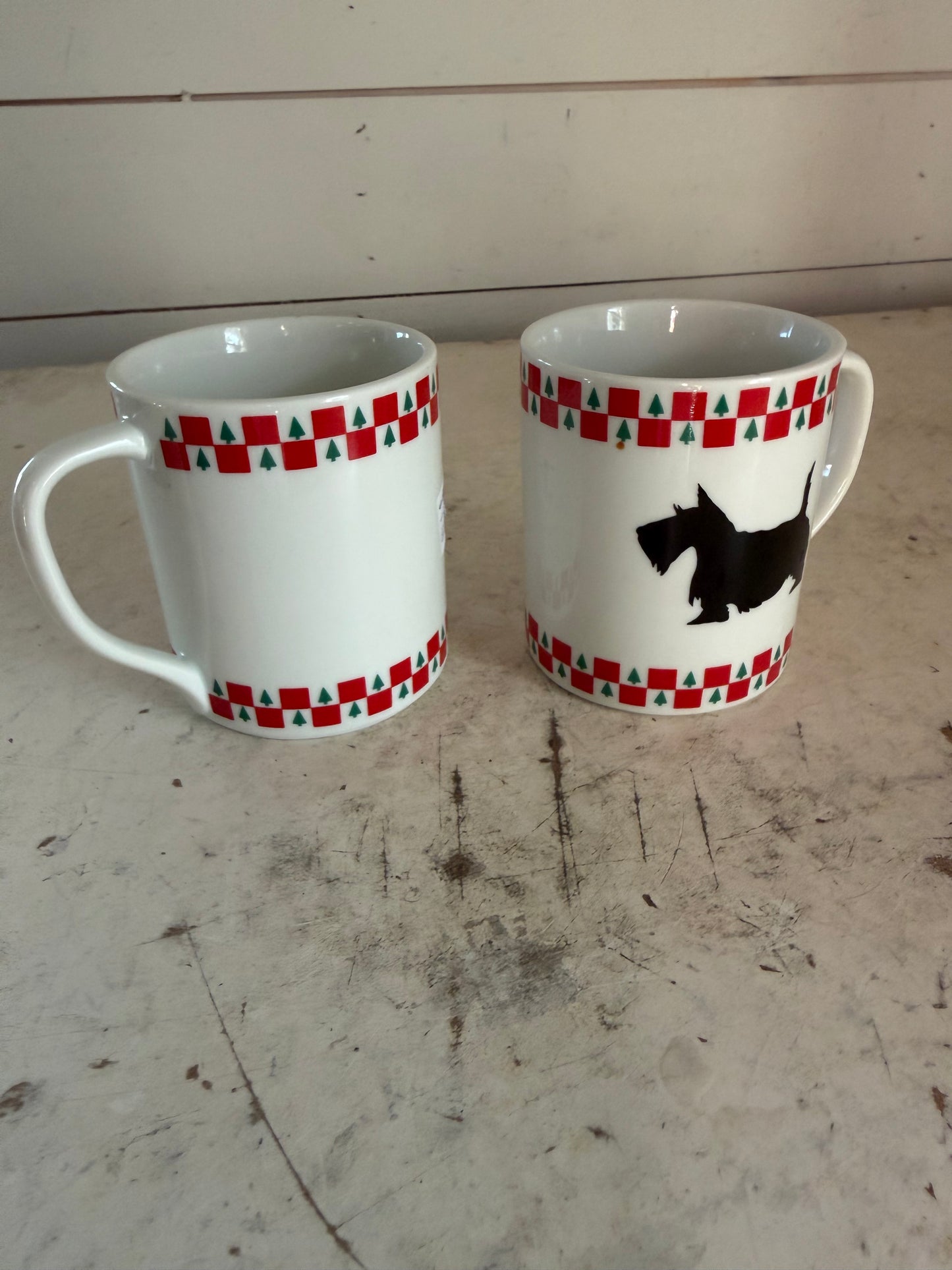Set of Scottie Dog mugs