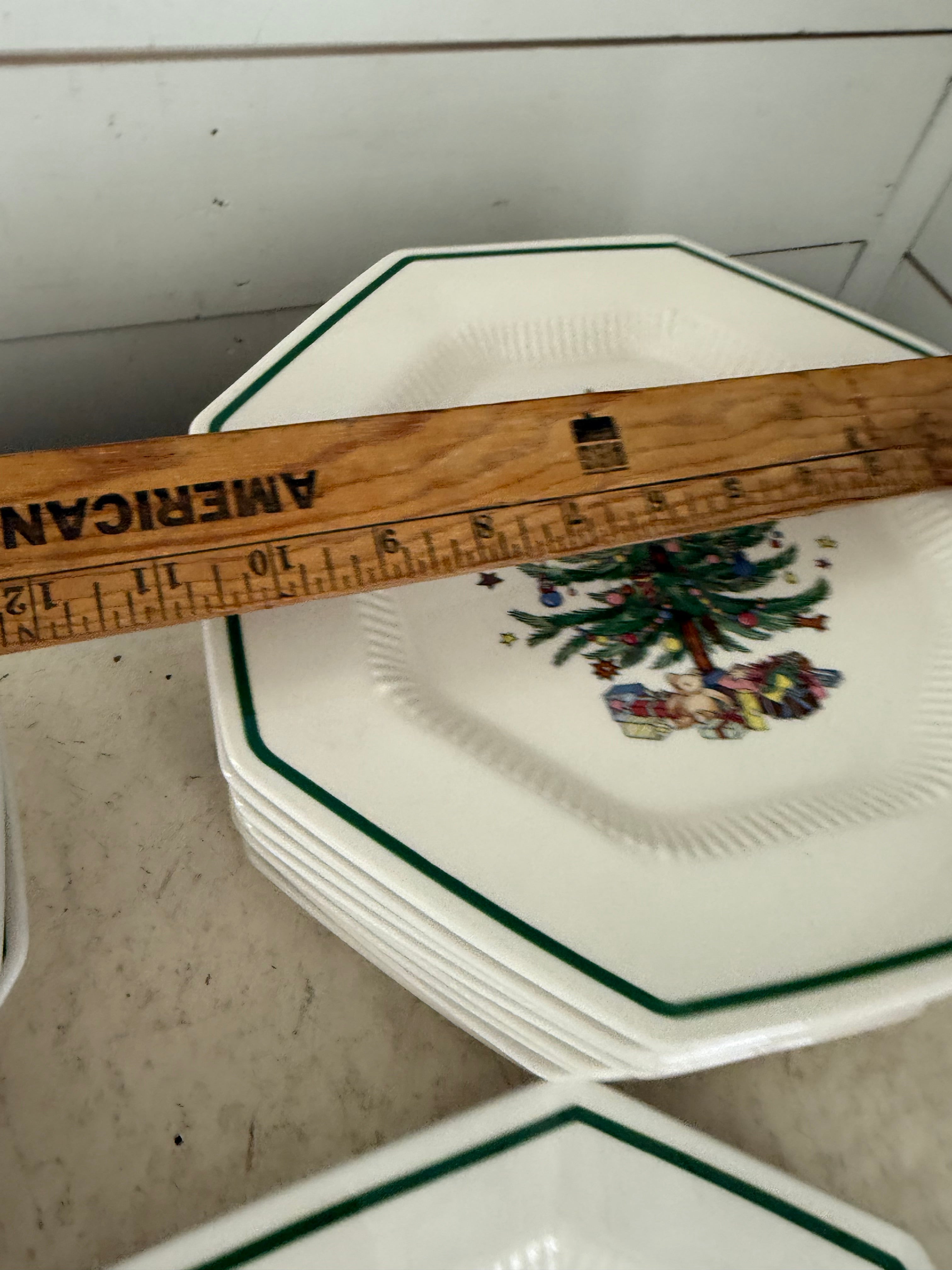 Nikko Christmastime 13" Oval Octagon Serving Platter, bowls and plates sold individually