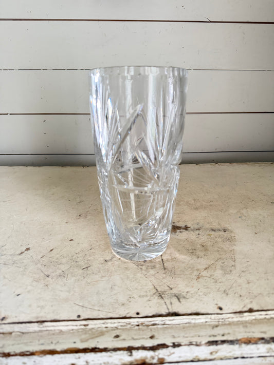 Vintage Bohemian Style Leaded Crystal Vase