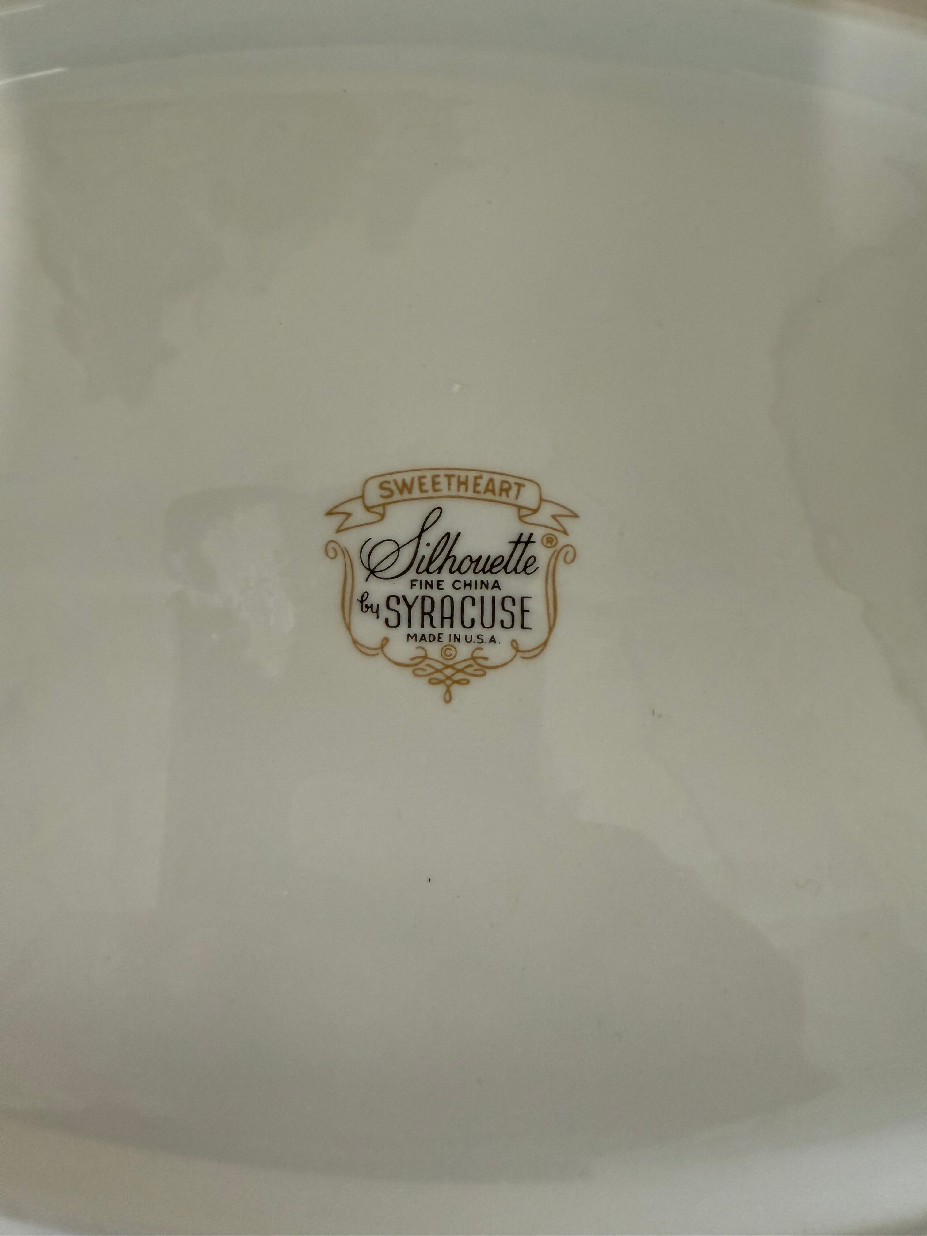 Vintage Silhouette by Syracuse China - Sweetheart Pattern - 14" Platter