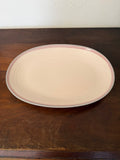 Vintage Pfaltzgraff Aura Pink oval serving platter