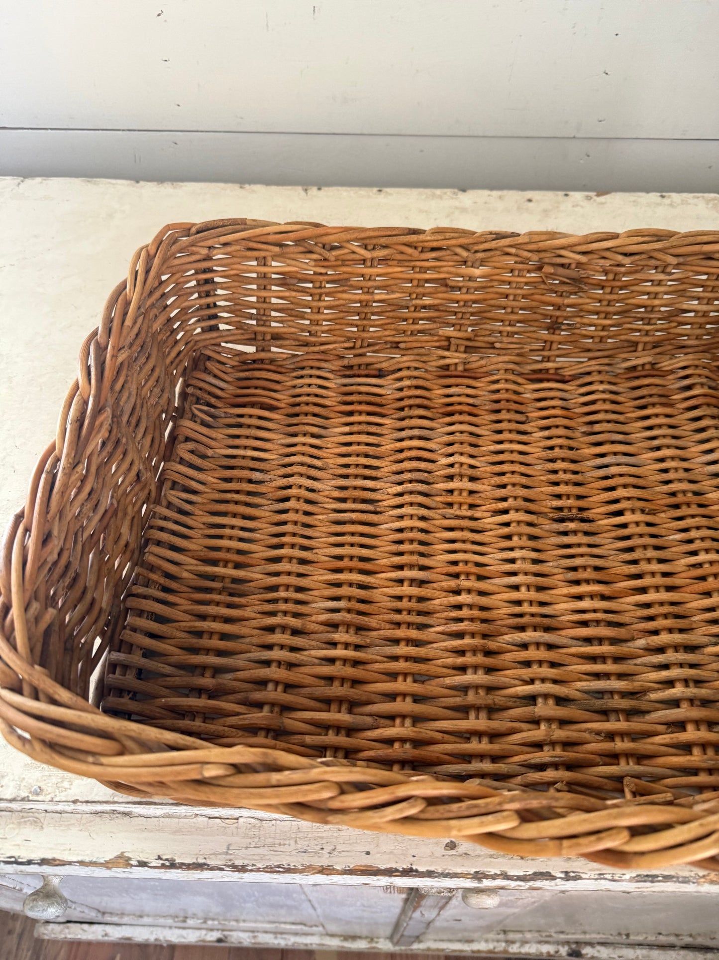 Vintage English Woven Bread Basket