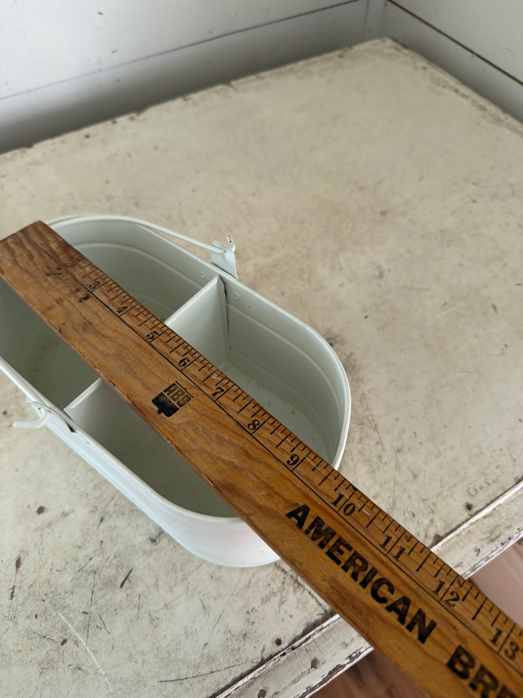 White enamel bucket will get makeover transfers