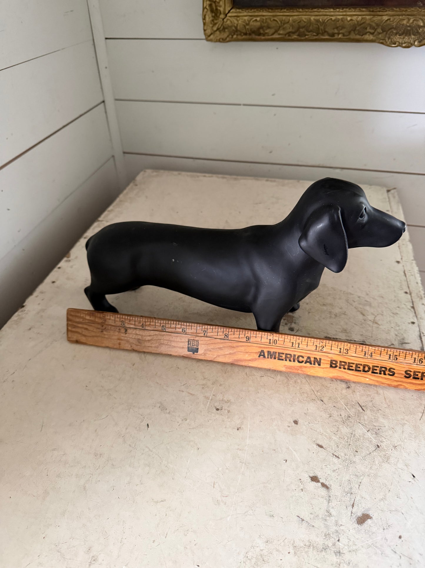 Dachshund Black Porcelain Figurine - Will Get Makeover