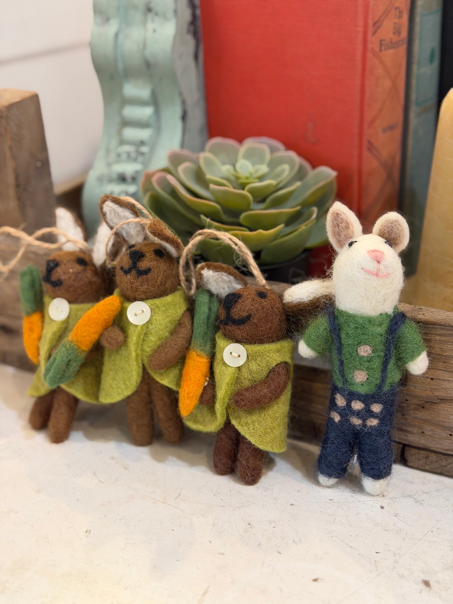 Felted Bunny Ornaments sold individually