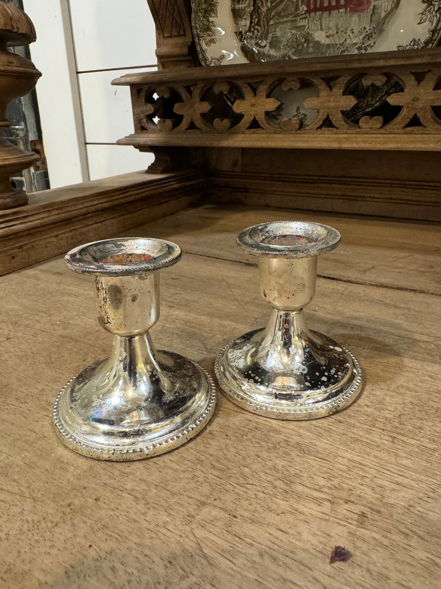 Vintage English Candlestick Set - Made In England