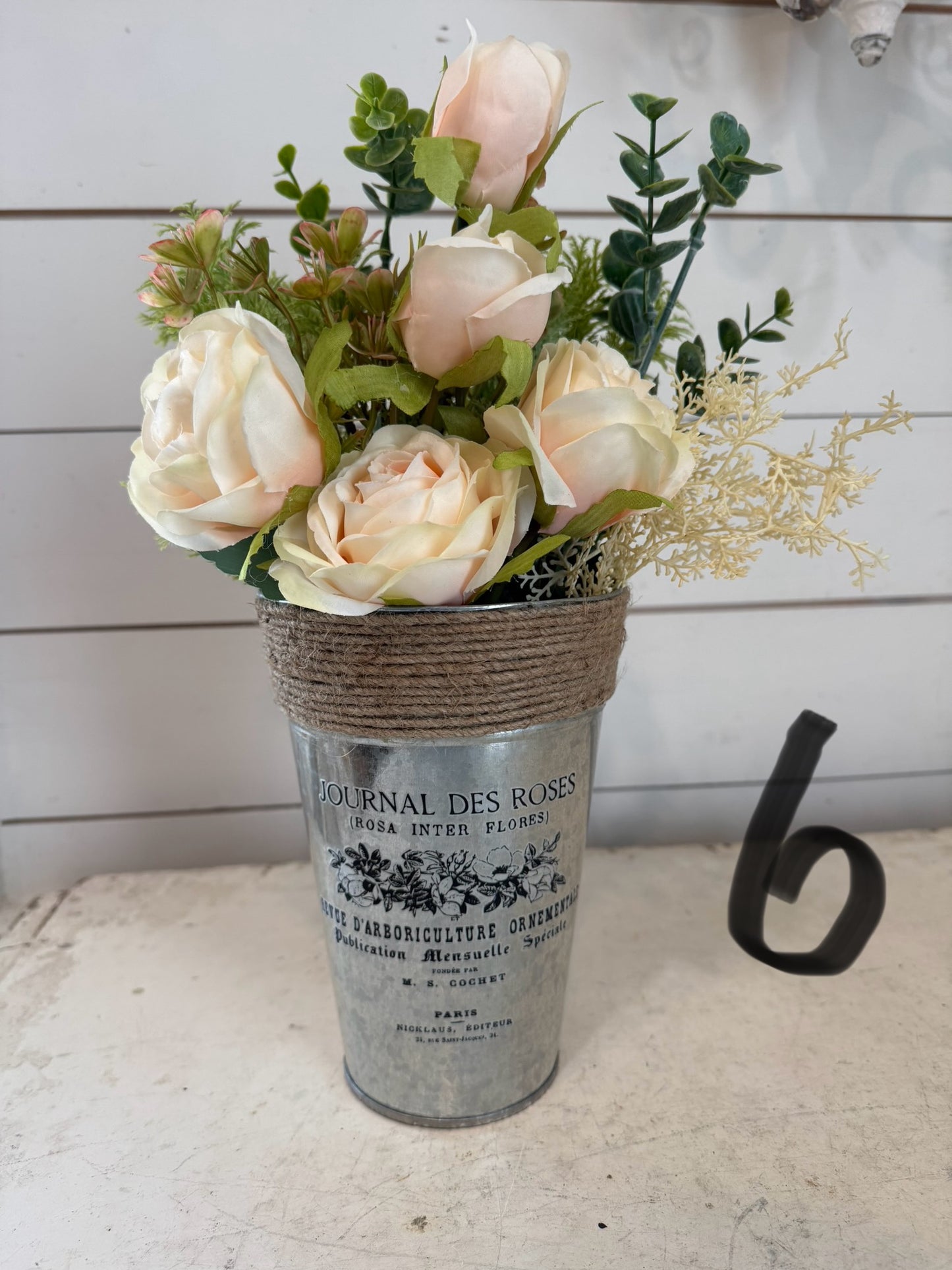 French Flower Bucket - sold individually floral not included