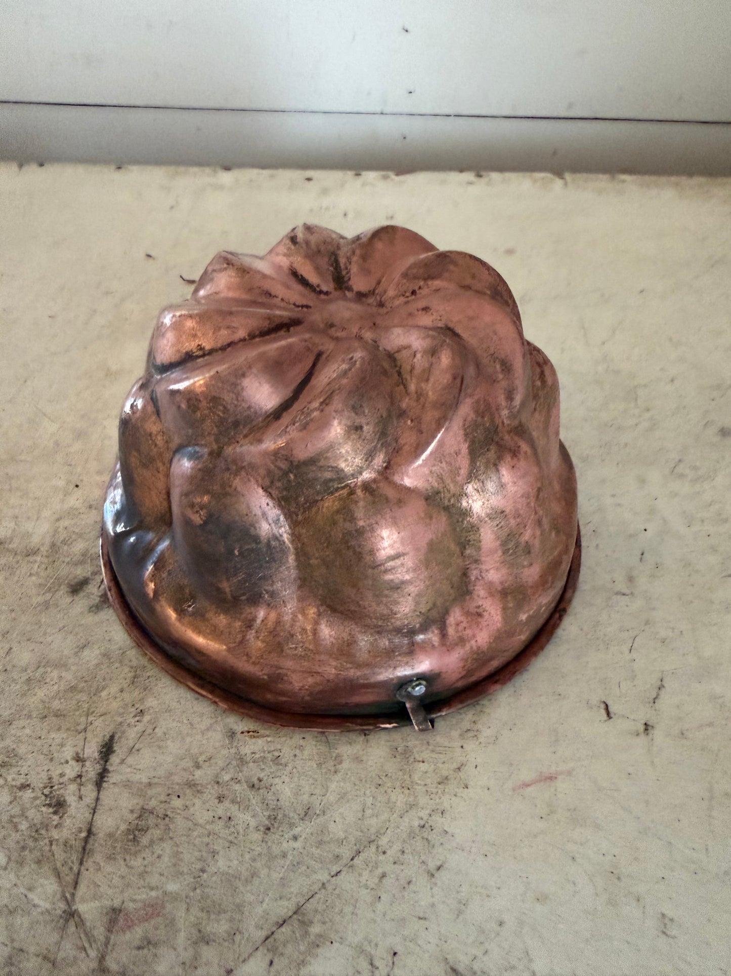 French Tin Lined Copper Mold Cake Jelly Aspic