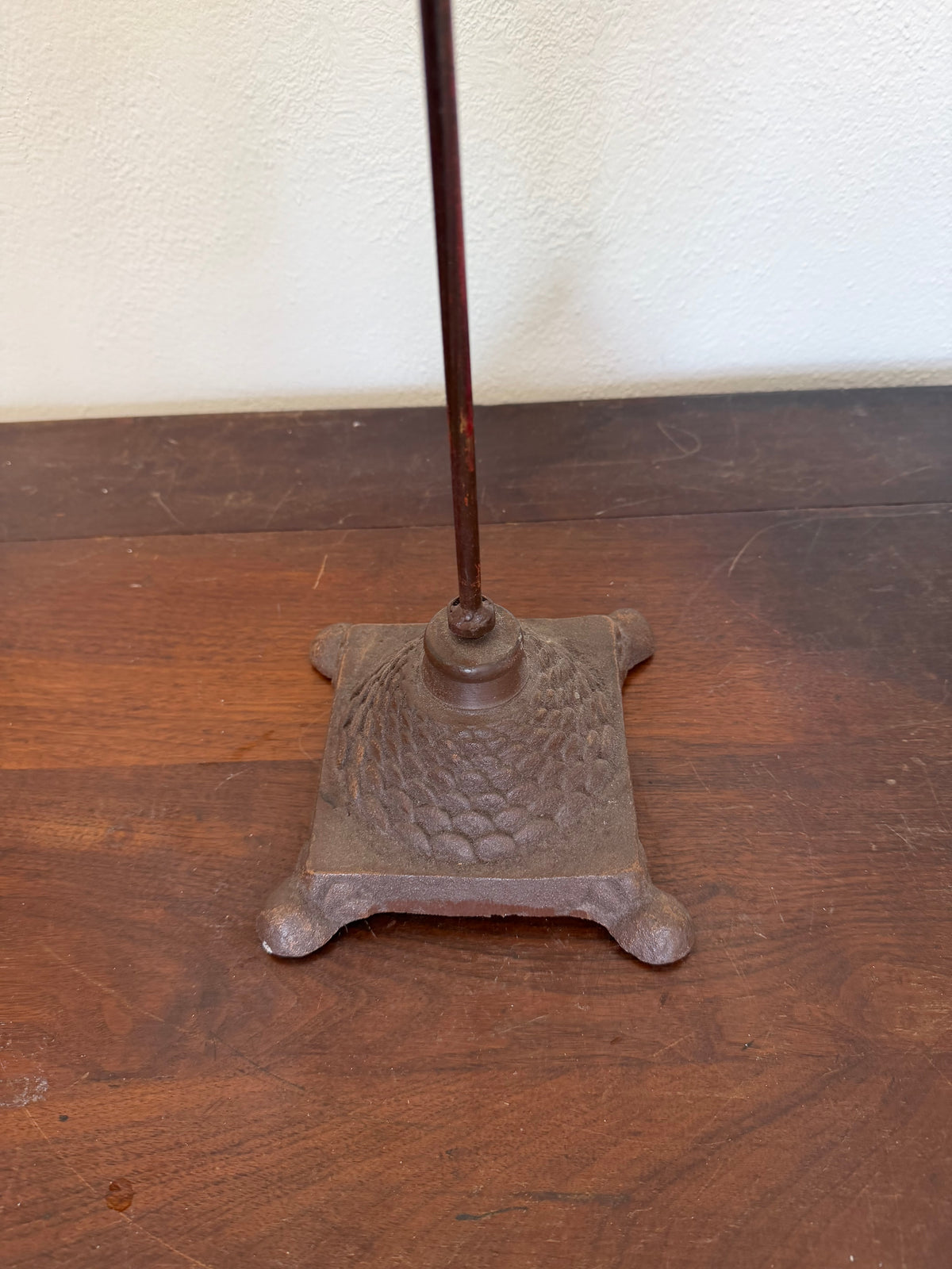 Cast Iron Base Wreath Display with hook on two sides