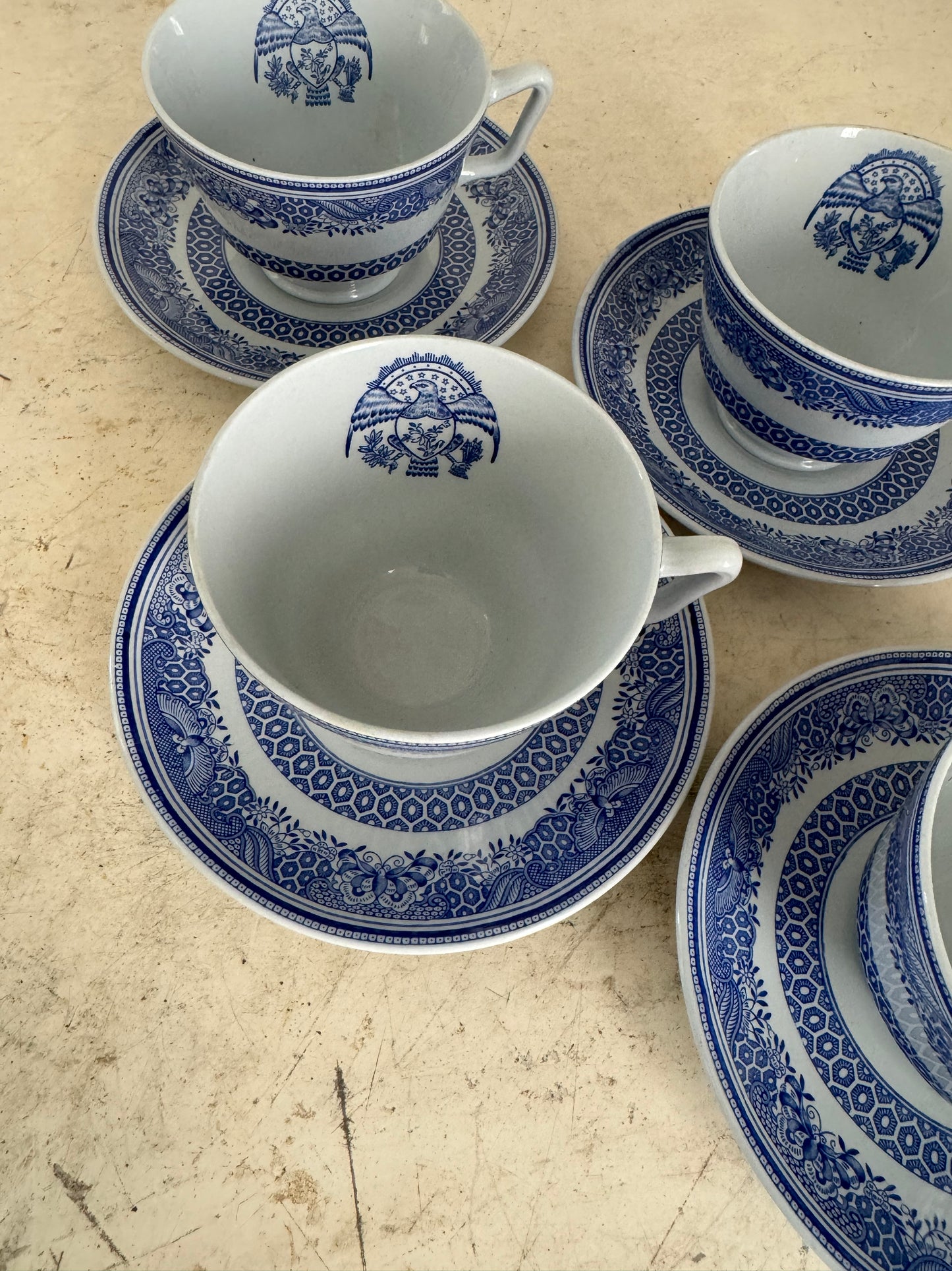 Spode Blue Heritage Tea Cup & Saucer set - each set sold individually