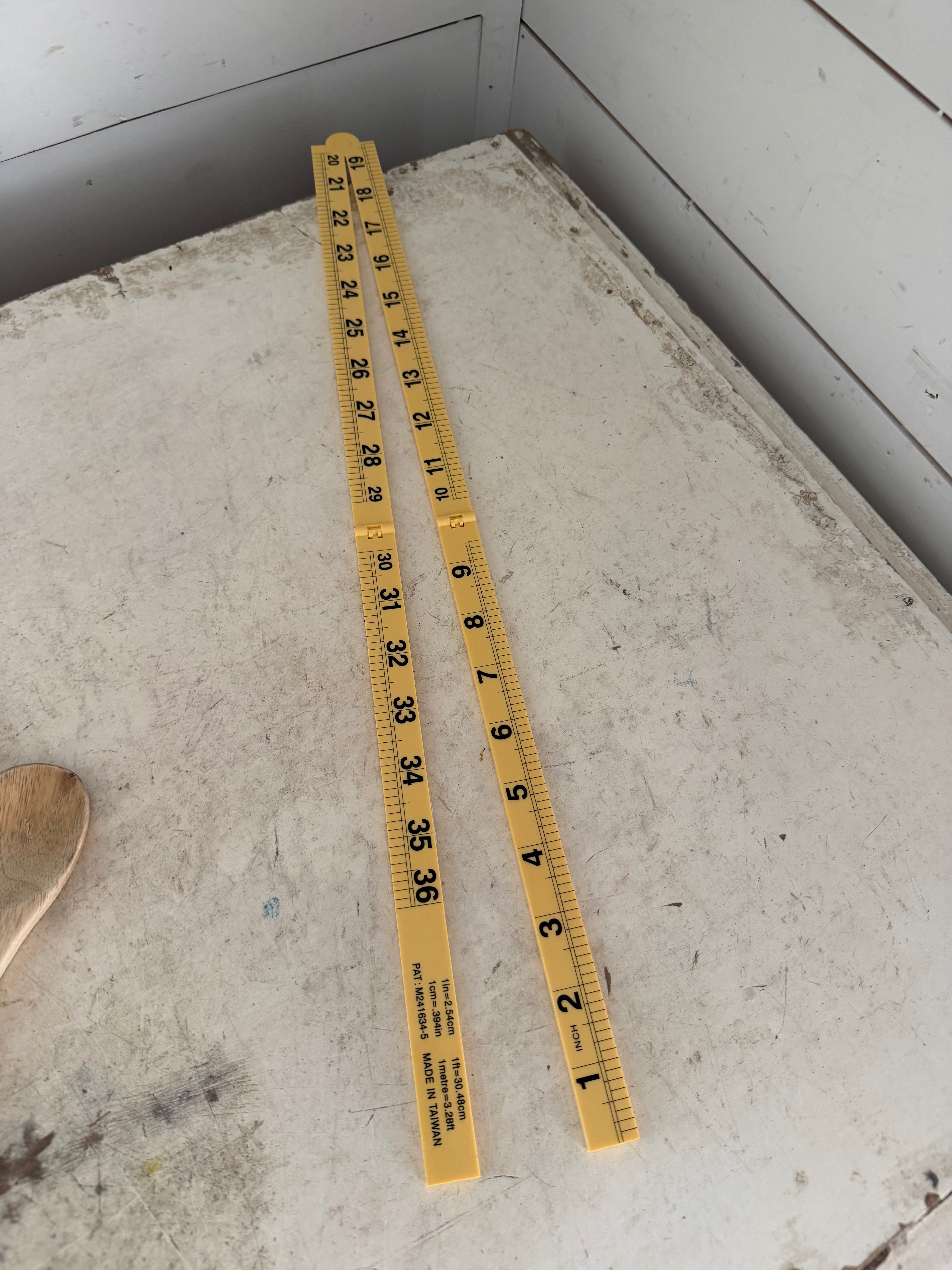 Vintage folding ruler