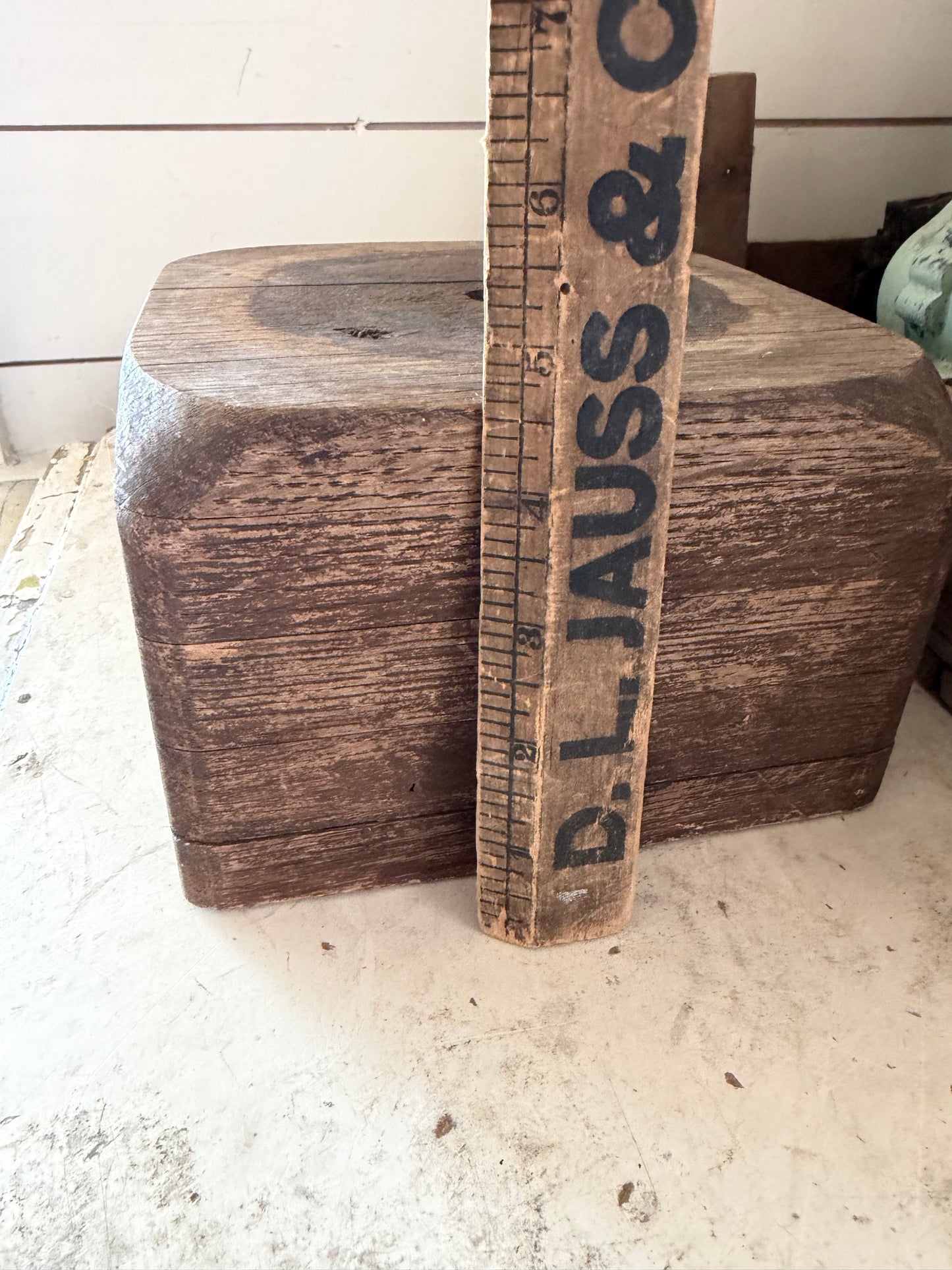 Vintage Reclaimed Wood Pedastal