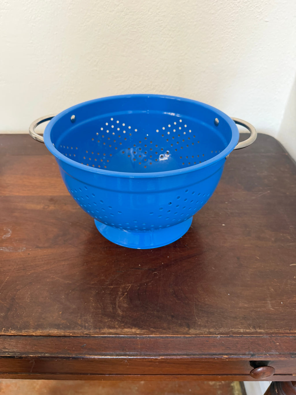 Blue Enamel Colander