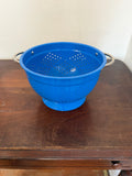 Blue Enamel Colander