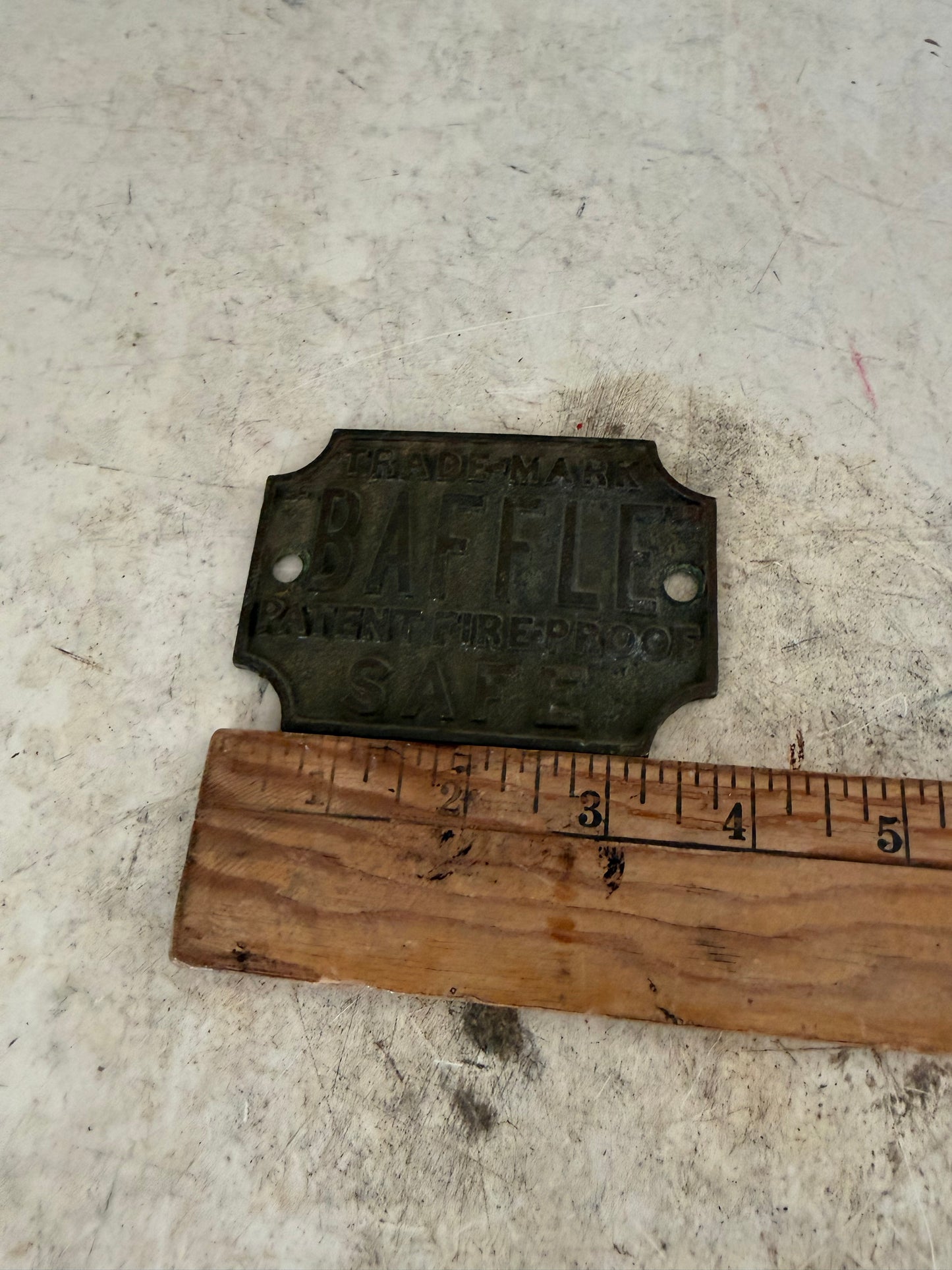 Antique English Safe Plaque