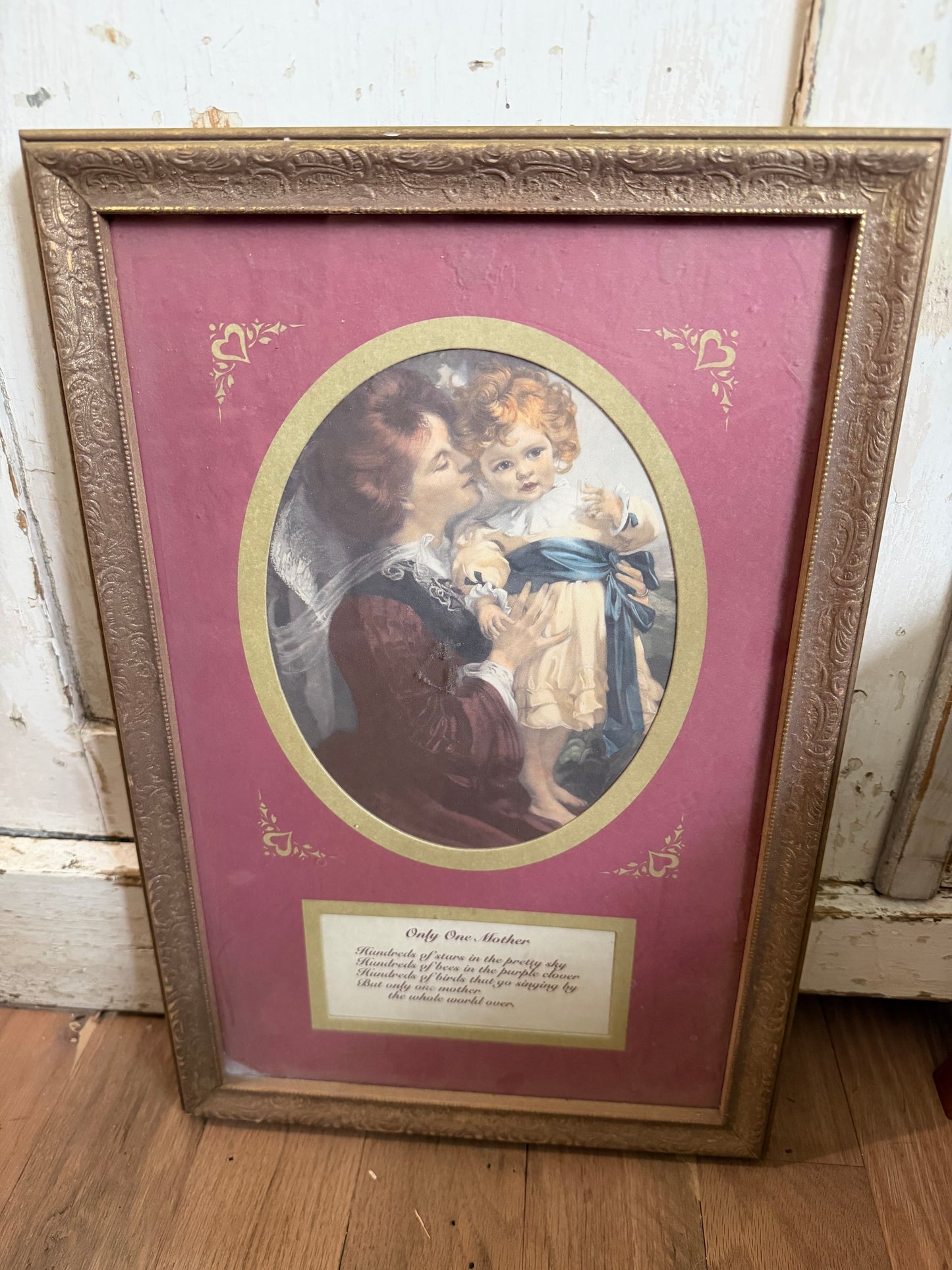 Gold framed only one mother art
