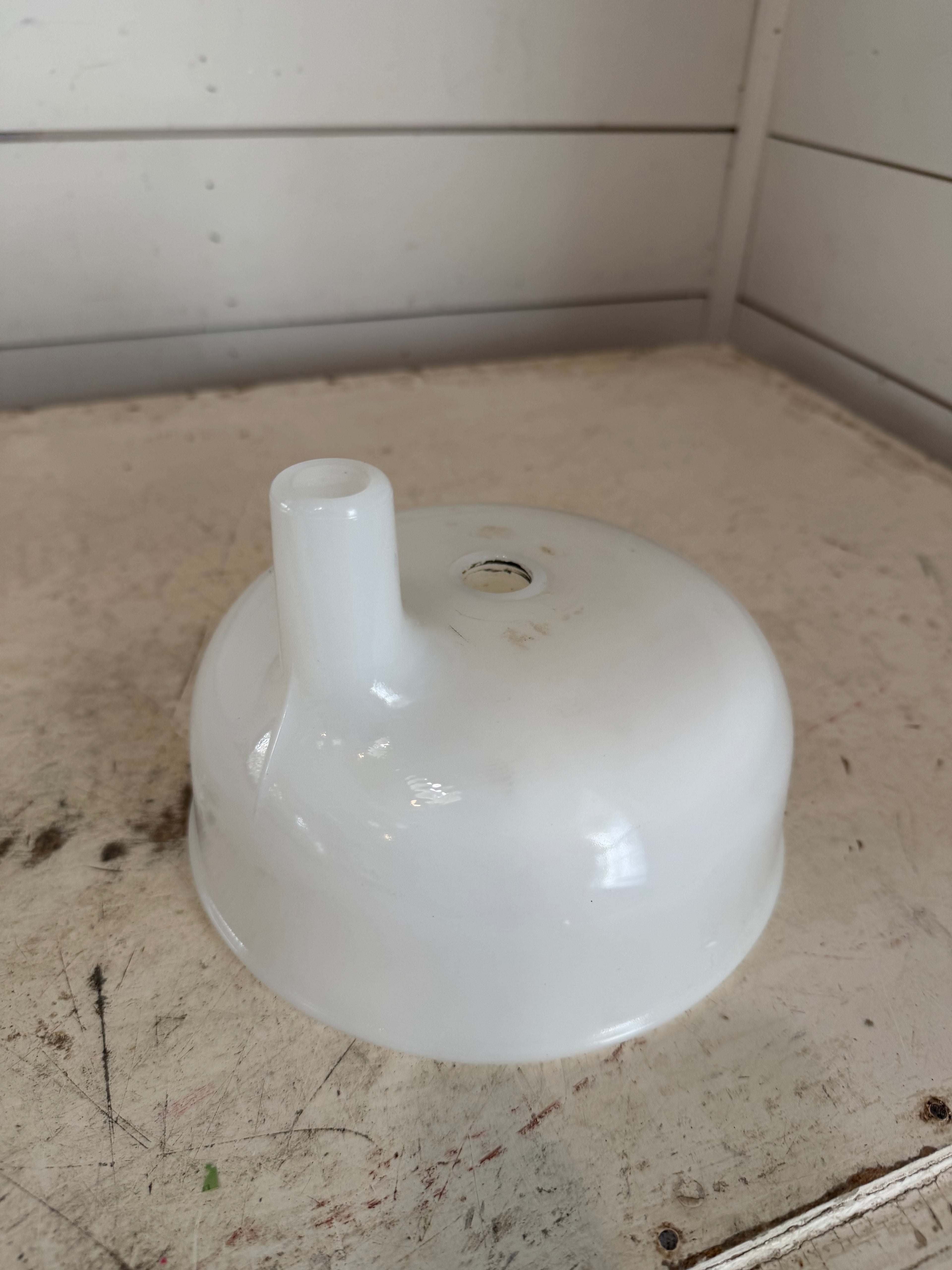 Vintage Milk Glass Electric Mixer funnel Attachment For Sunbeam or Hamilton Beach 1950