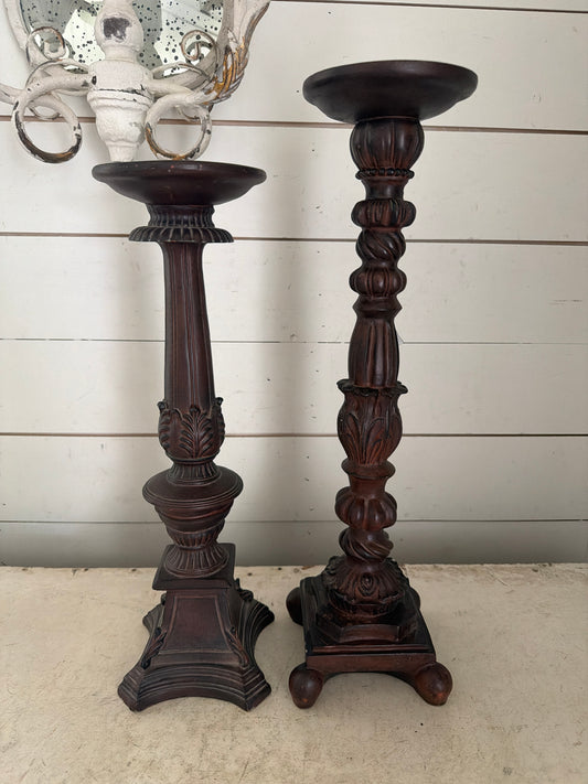 Set of large ornate candlesticks will get makeover