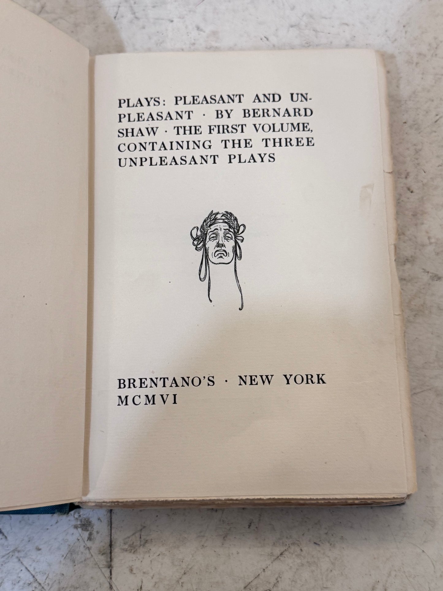 Plays - Pleasant and Unpleasant 1905