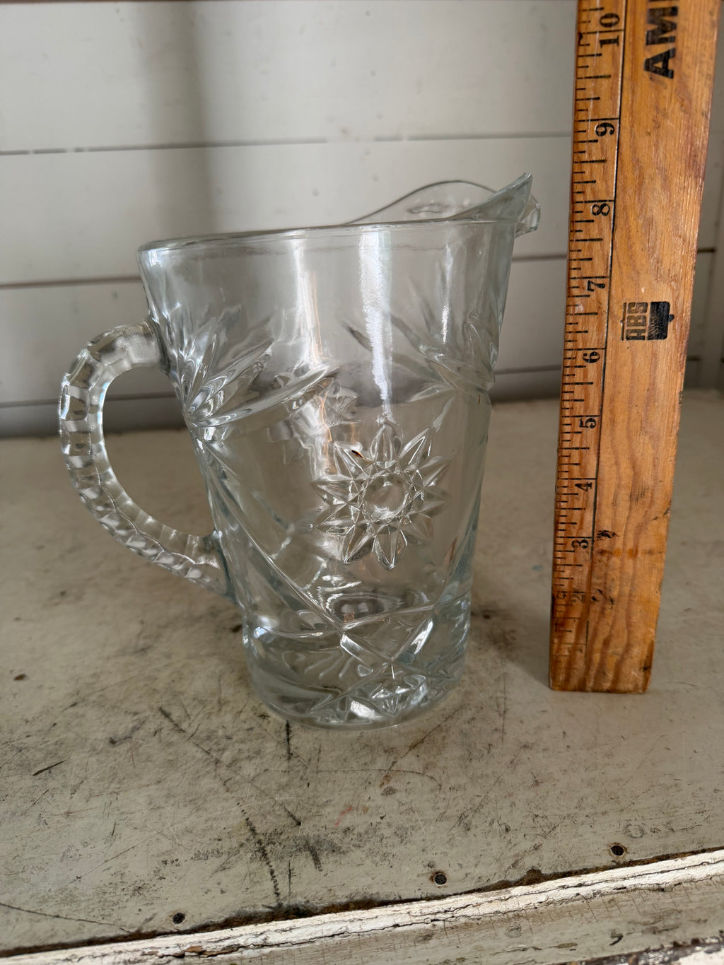 Vintage Anchor Hocking Star of David Pitcher