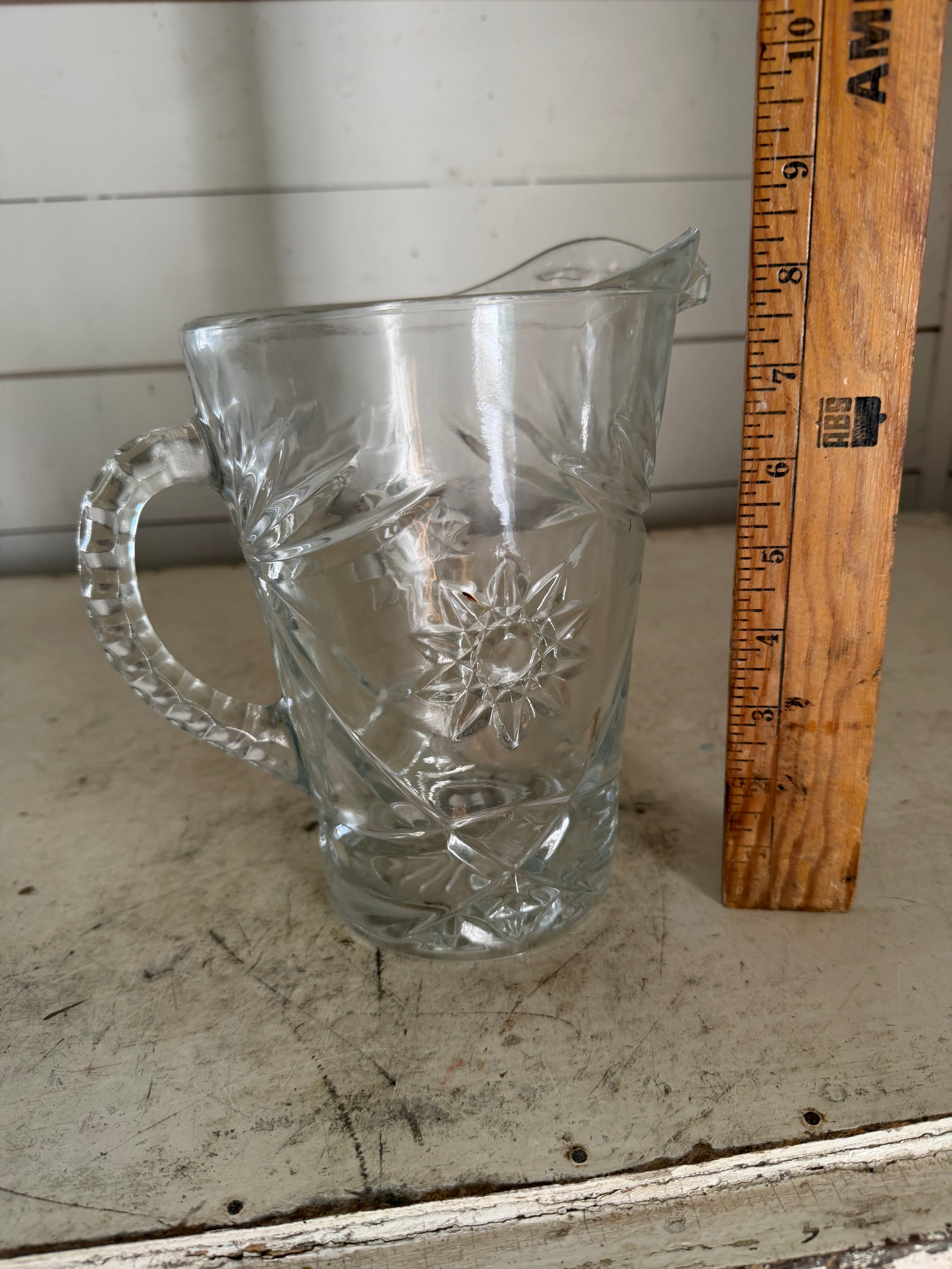 Vintage Anchor Hocking Star of David Pitcher