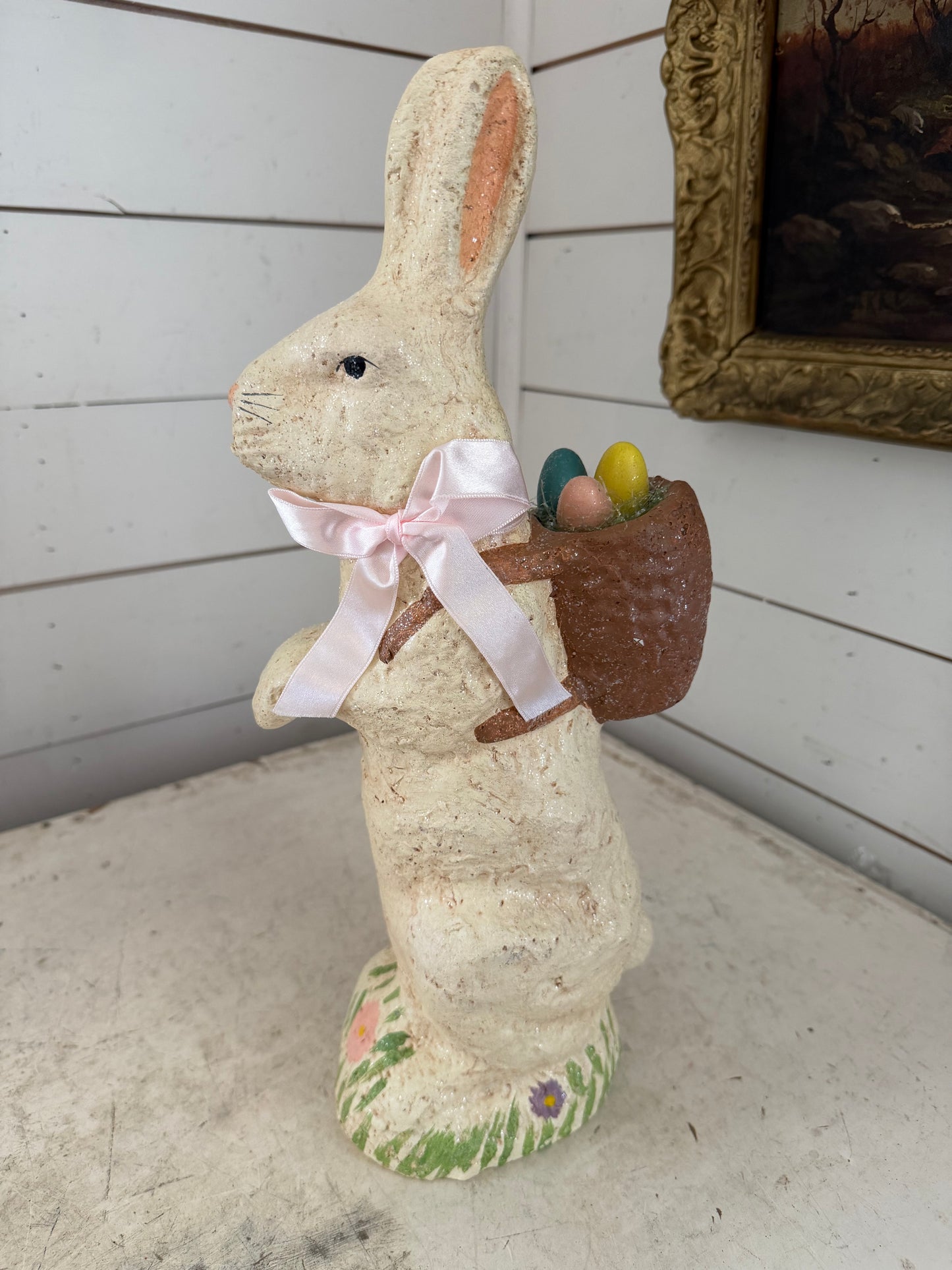 Glitter Easter Bunny Statue