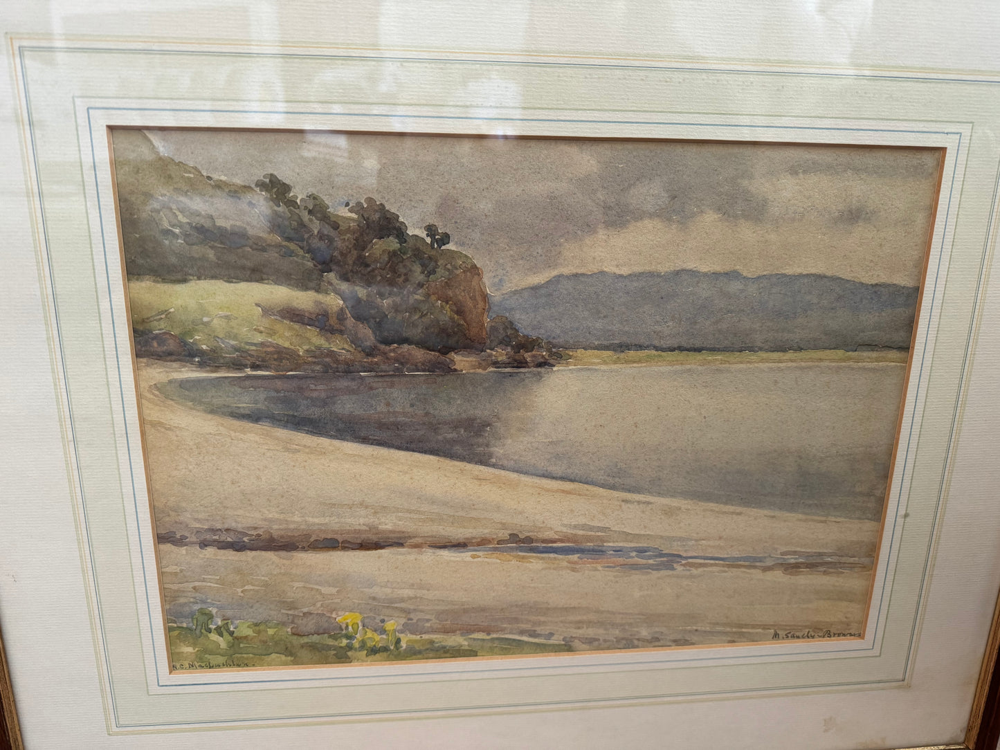 Original Framed & Signed Water Color - M Brown