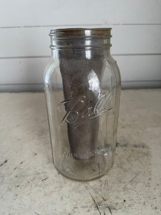 Vintage 1/2 gallon Mason Jar with Cold Brew Filter