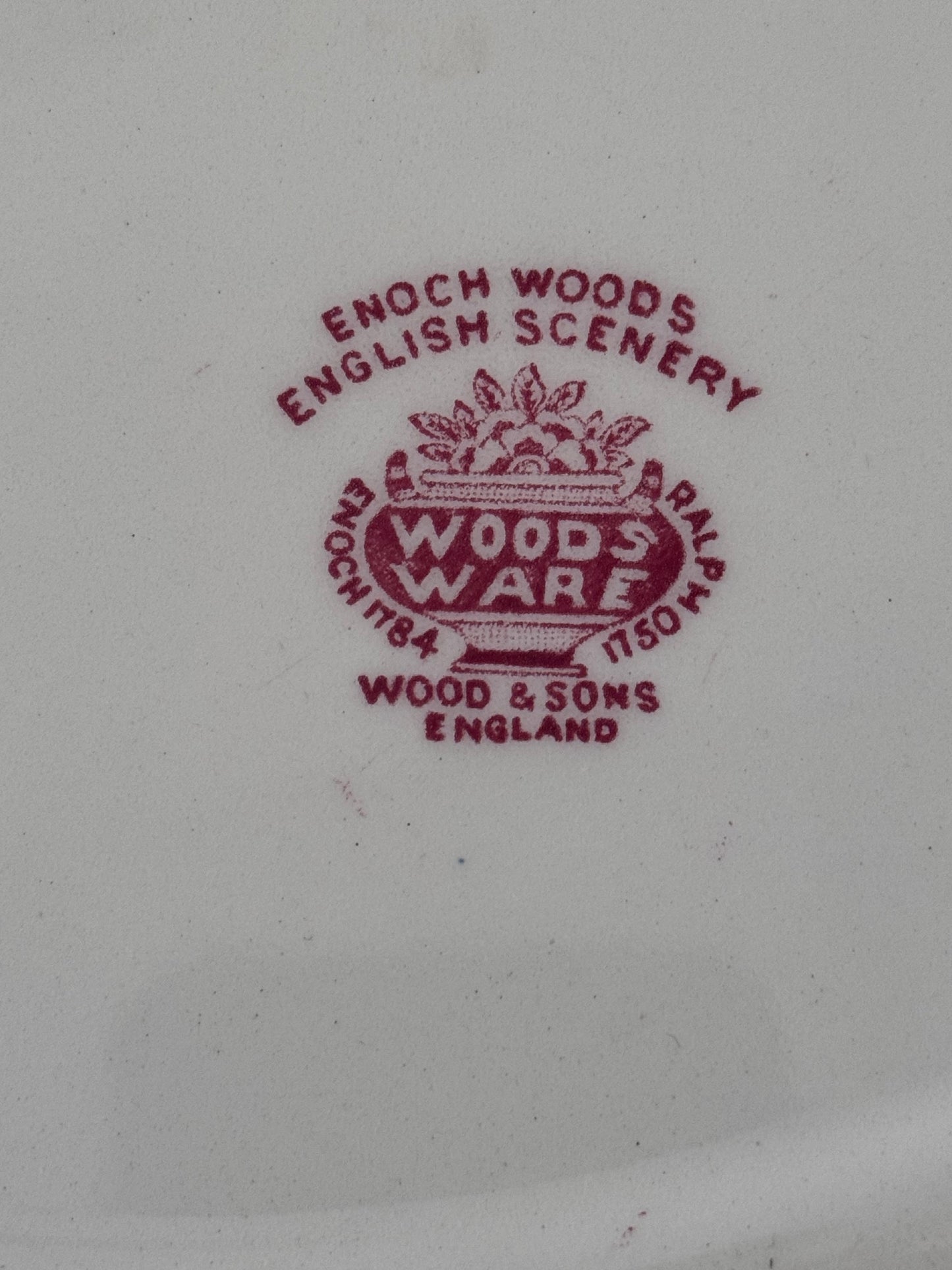 Wood and Sons Enoch Woods English Scenery Red Serving Platter