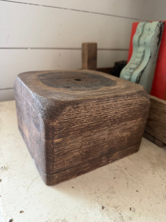 Vintage Reclaimed Wood Pedastal