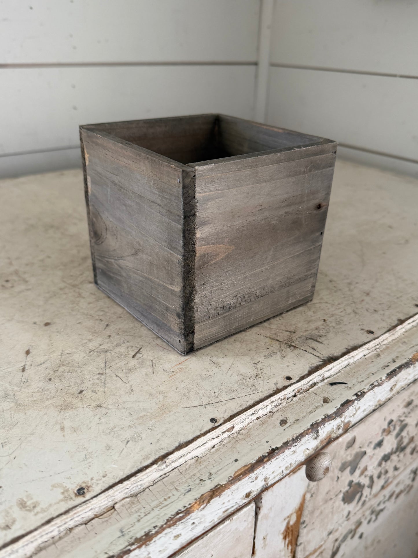 Square Wood Planter Box - Will Get Makeover