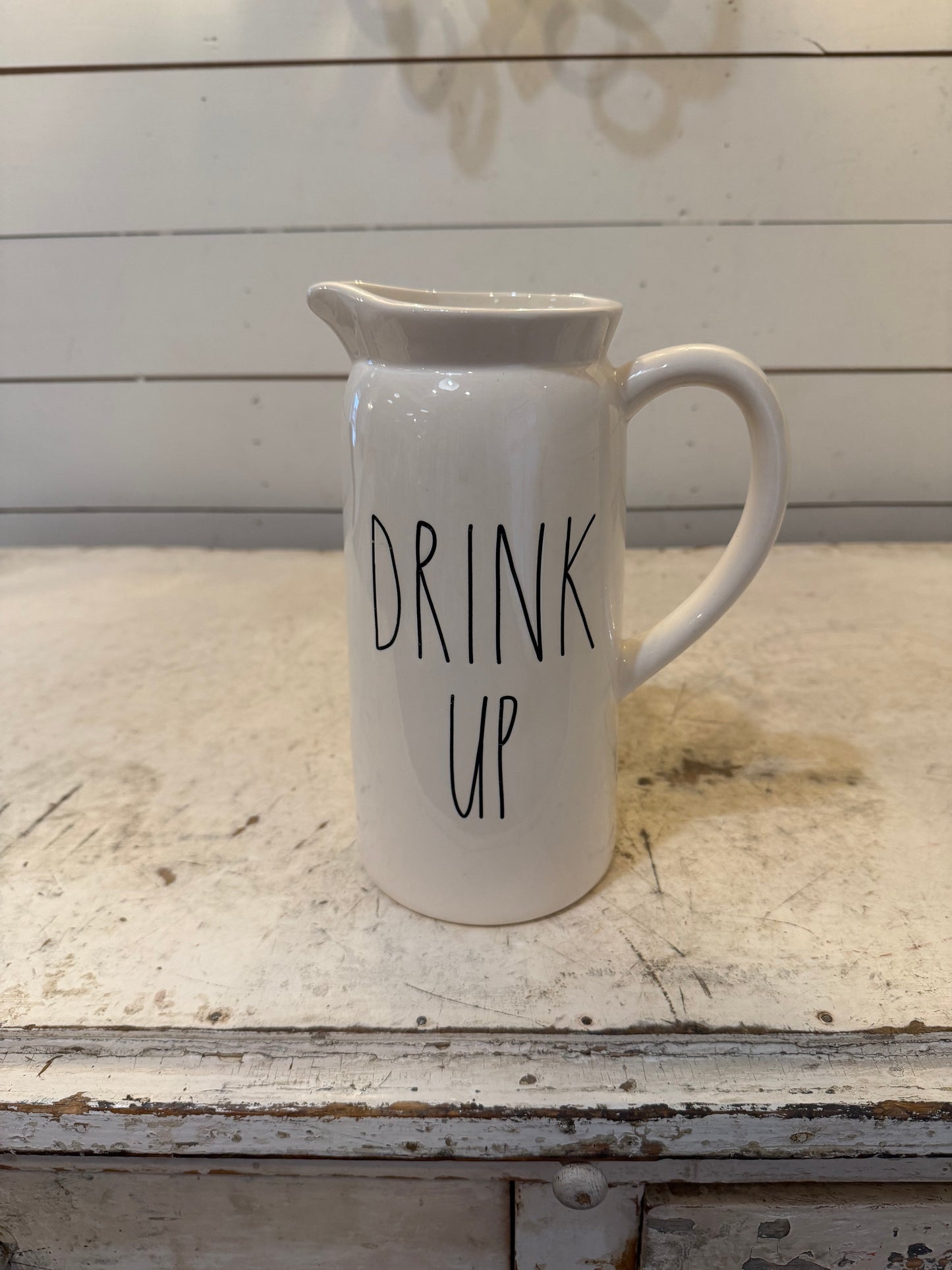 Rae Dunn Artisan Collection By Magenta Ceramic Large Drink Up Pitcher