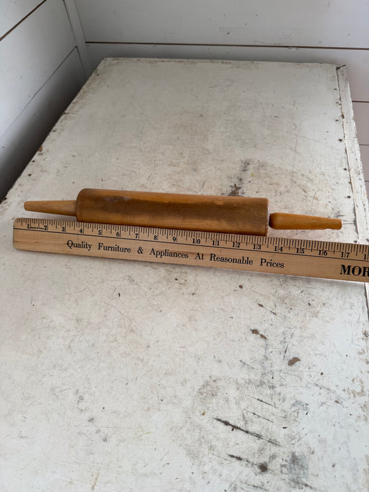 Vintage Wood Rolling Pin with Tapered Handles - Will Get Makeover