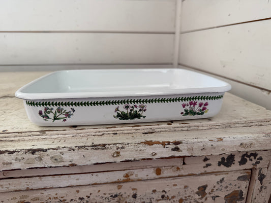 Botanical enamel dish