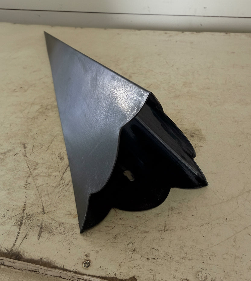 Long Triangle Metal Wall Pocket with scalloped Edge