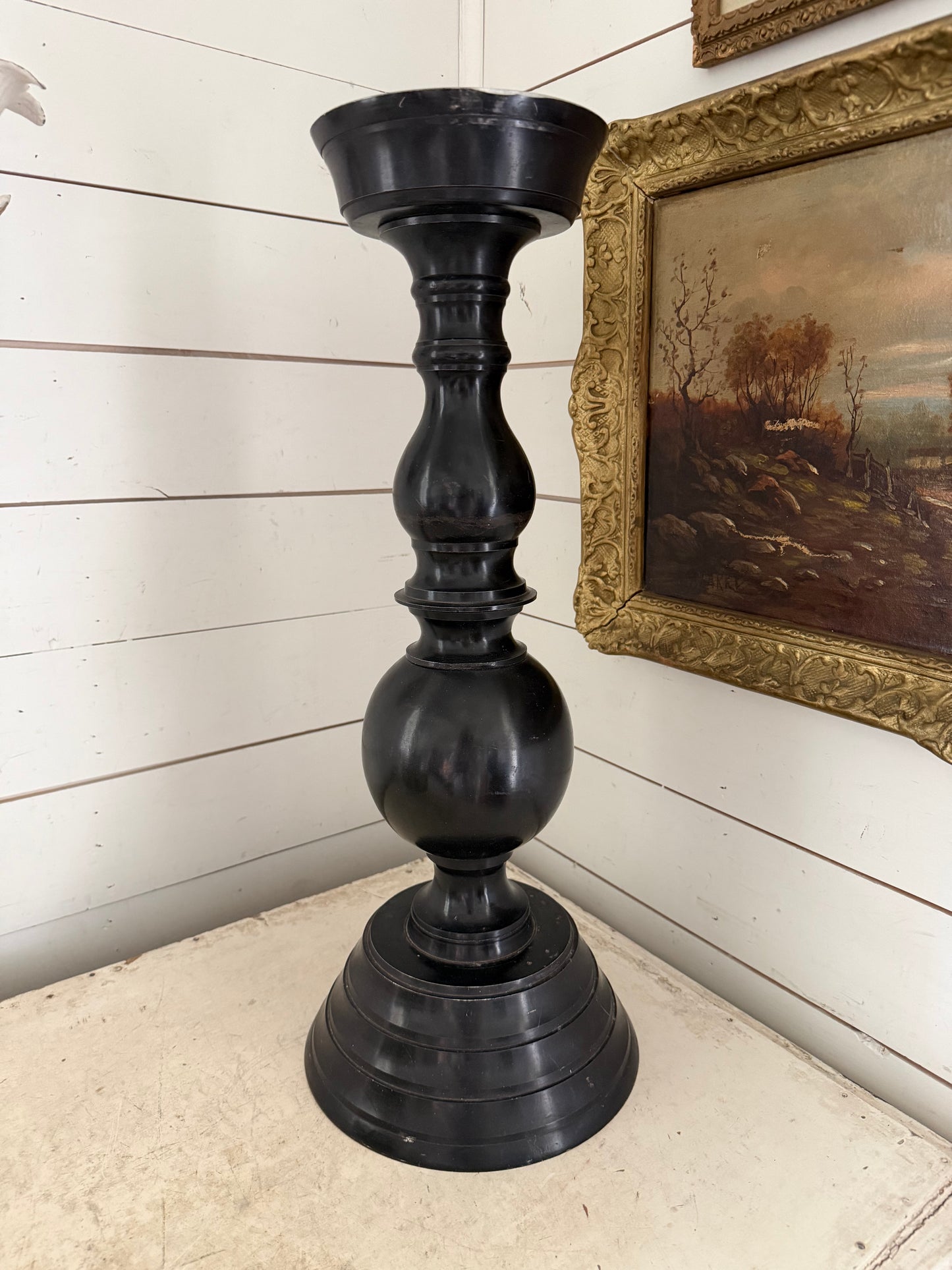 Large oversized metal candlestick will get makeover