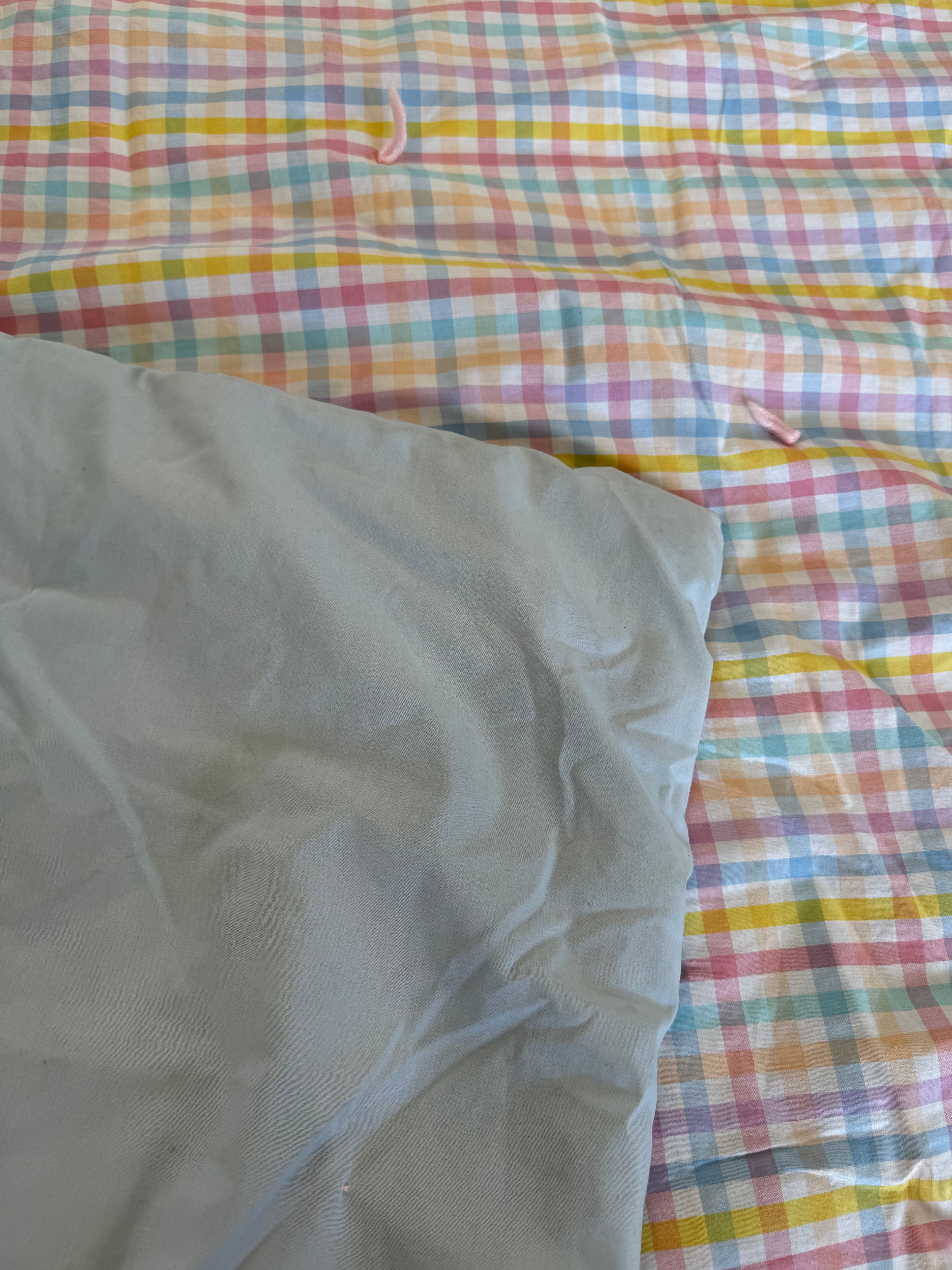 Twin Size Plaid Tie Quilt