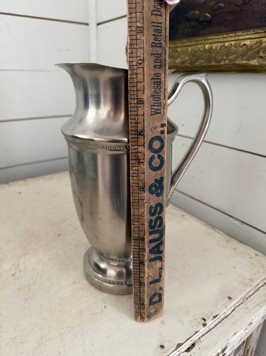 Vintage Metal Pitcher Reproductuon Vase