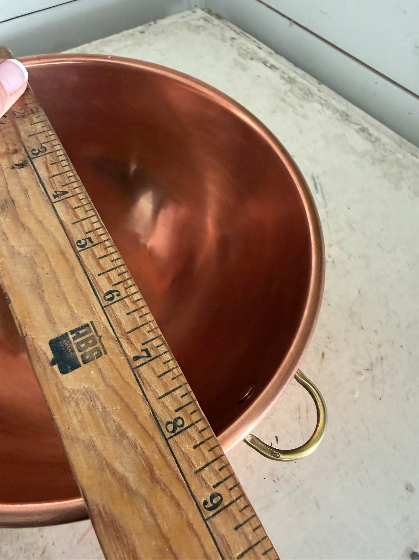 Polished Vintage Copper Bowl Made in England  - 8.5”