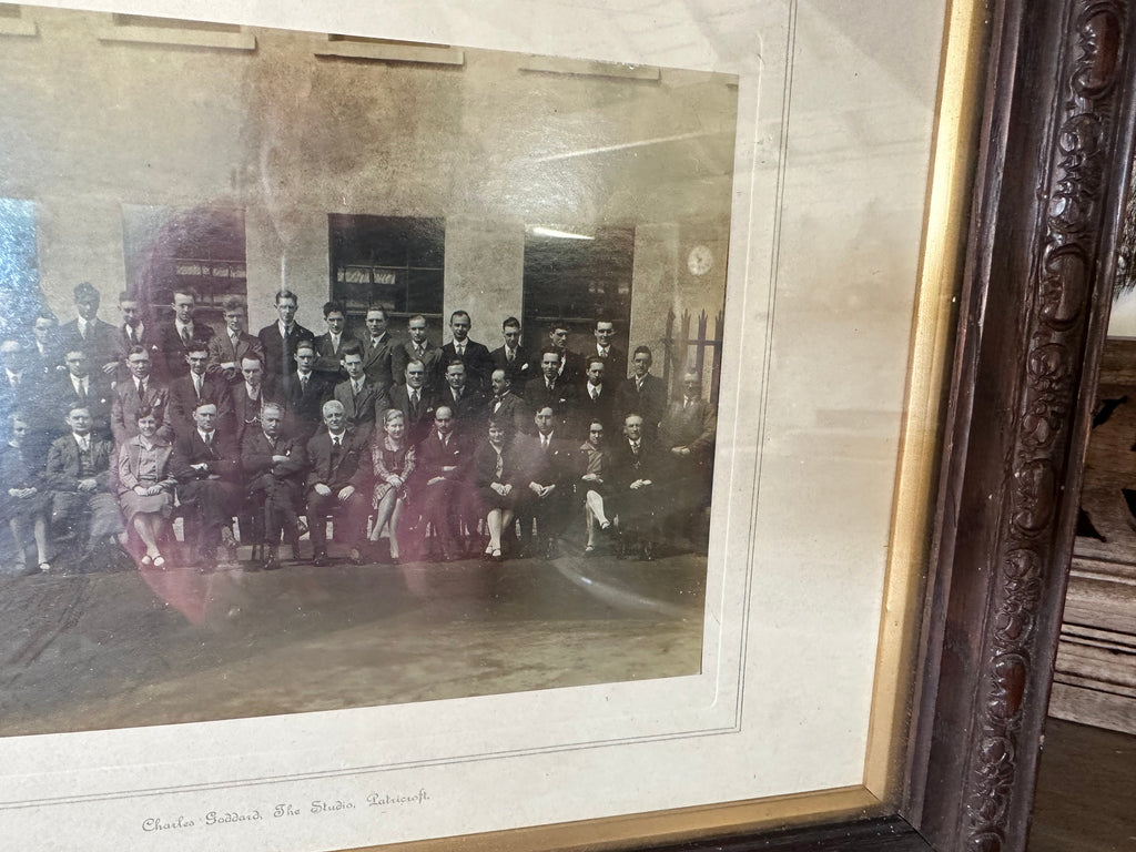 19th century English Group photo with Victorian wood frame