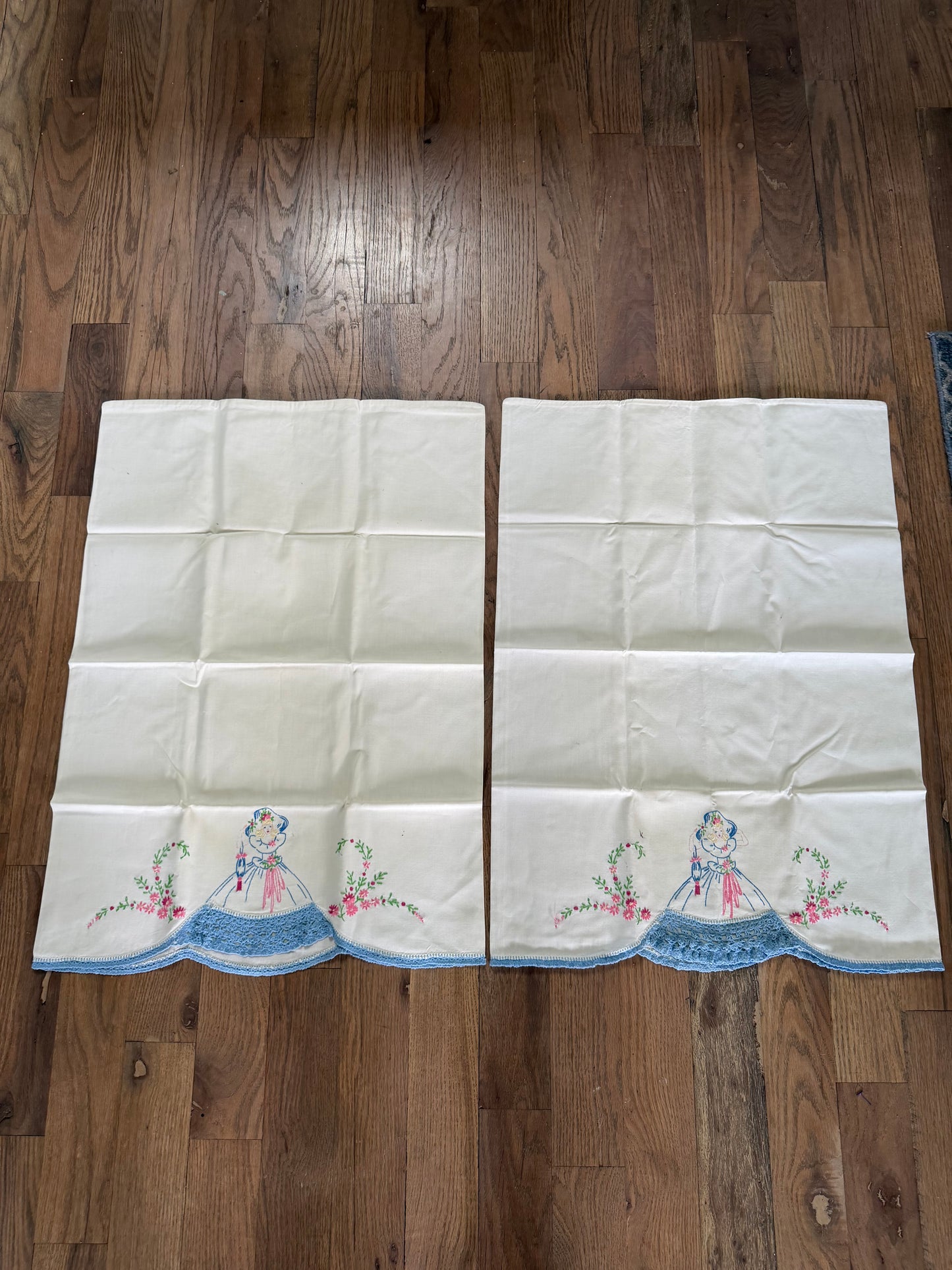 Southern Belle Embroidered Pillow Shams - Standard Size