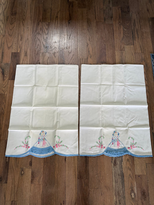 Southern Belle Embroidered Pillow Shams - Standard Size