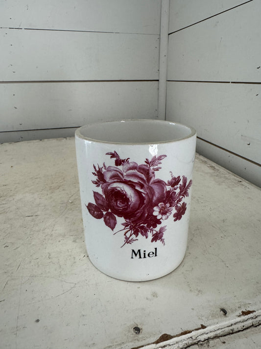 Miel Honey Vintage Porcelac France Crock