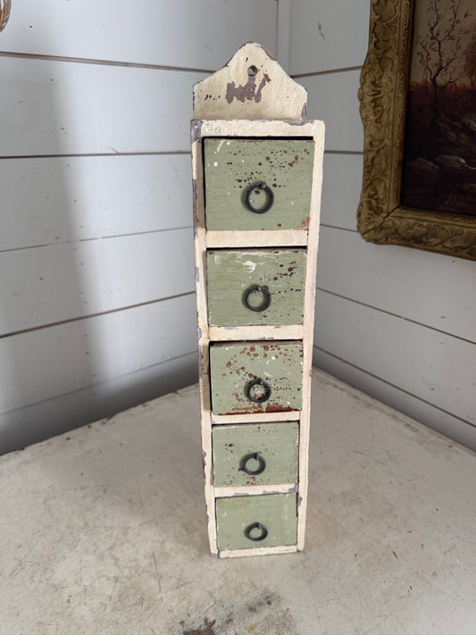 Chippy green set of drawers