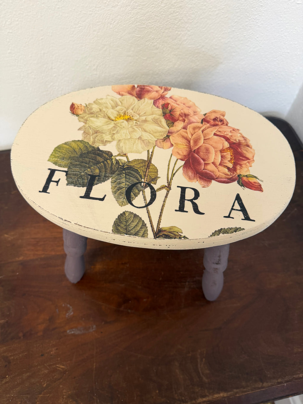 Hand Painted Decor Stool