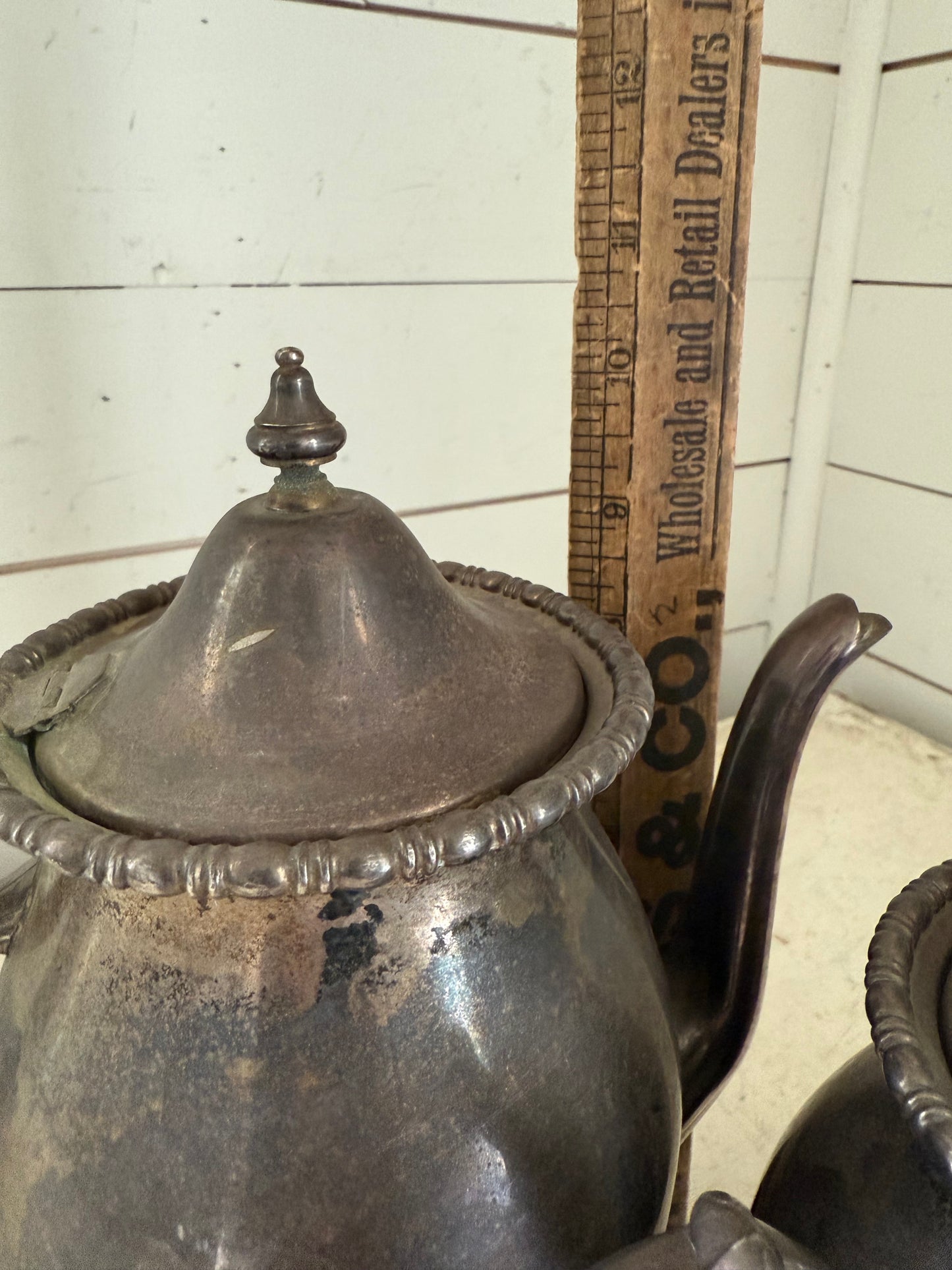 Vintage Early WILCOX INTERNATIONAL BERKELEY Silver Plated 1905 Coffee Pot Teapot hinged Lion Horse  - Sold individually