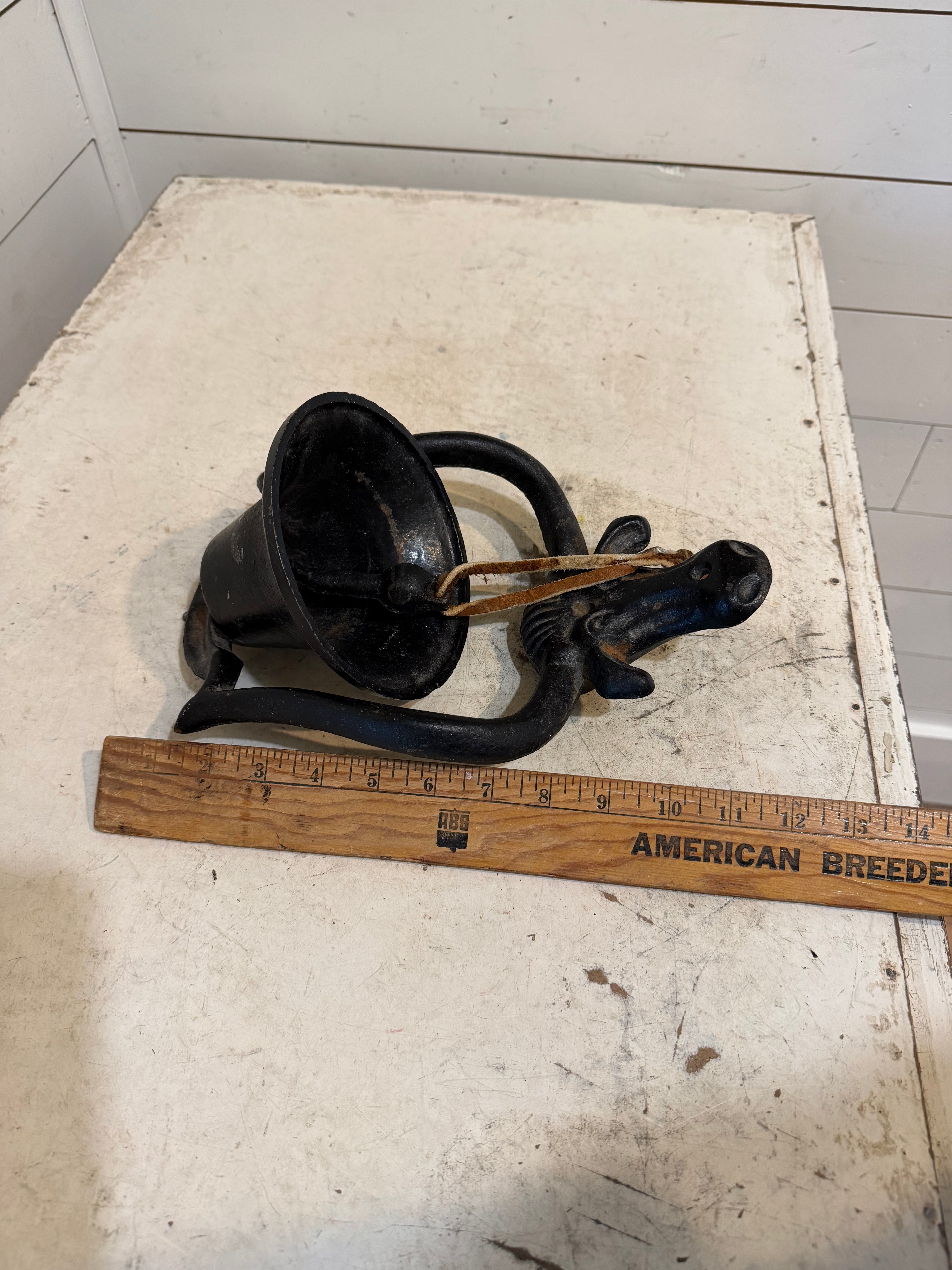 Cast Iron Cows Head Dinner Bell