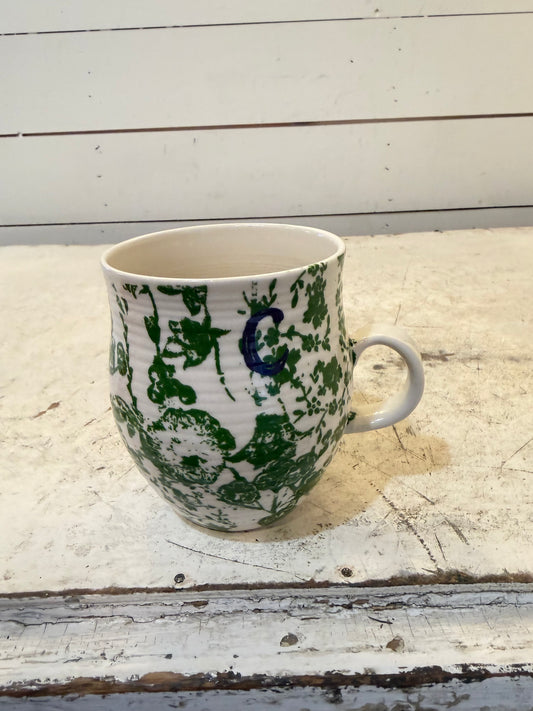 Anthropologie spongeware C mug